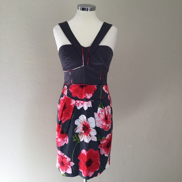 Sine for Anthro Hollyhock Semistrapless Cocktail - Picture 2 of 8